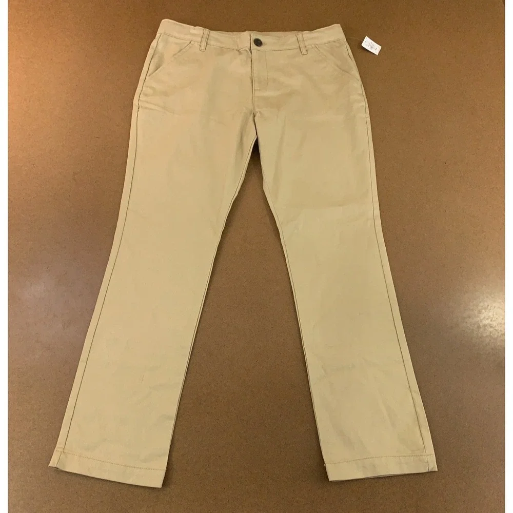 Old Navy Girls Size 16 Plus Khaki Stretch Skinny School Uniform Pants NWT